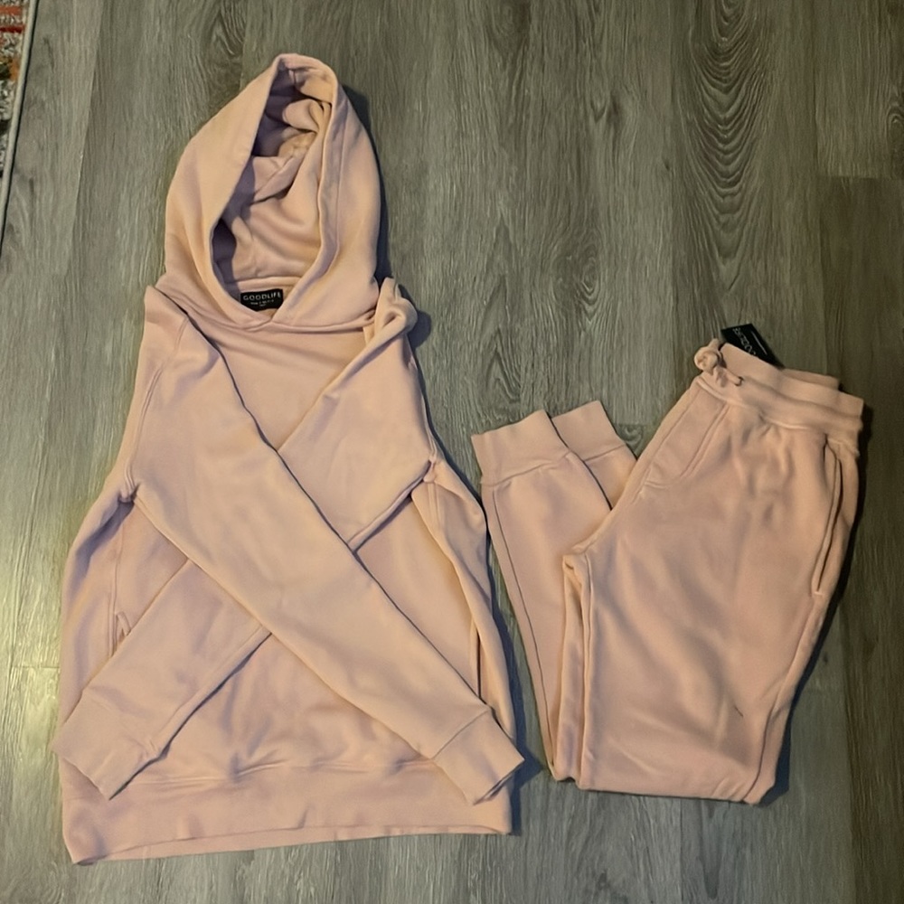 Goodlife Pink Track Pants & Hoodie Set
